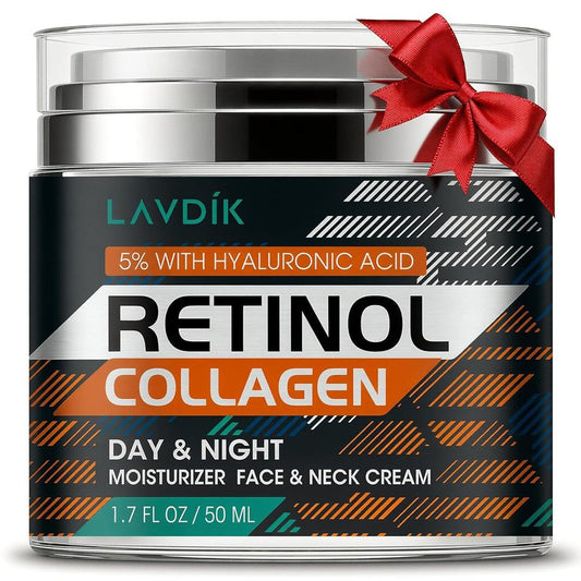 Retinol Cream for Face - Anti-Aging Moisturizer with Hyaluronic Acid | Reduce Wrinkles & Fine Lines, 1.7 Fl Oz