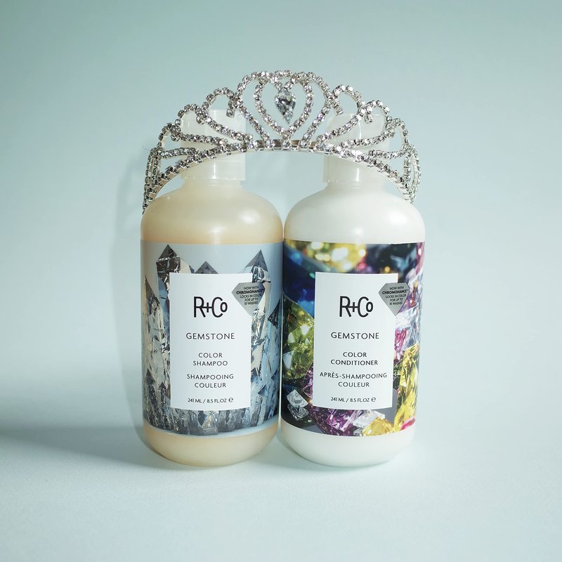 R+Co Gemstone Color + Repair Shampoo/Conditioner Tandem Packette | Frizz Control, Repairs + Preserves Hair Color | Vegan + Cruelty-Free | .25 Oz