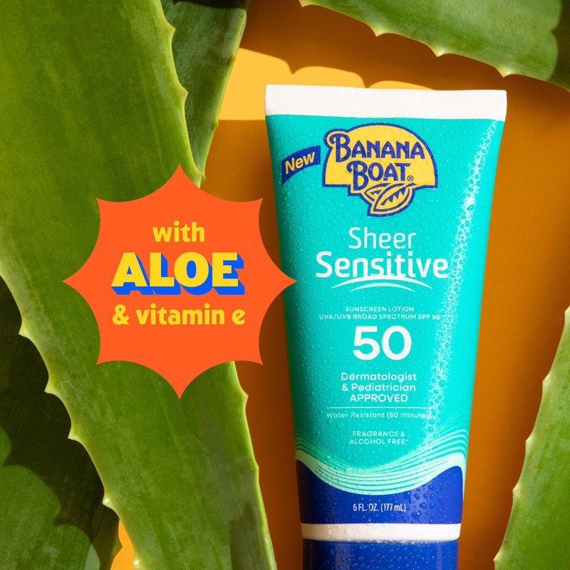 Banana Boat Sheer Sensitive Body Lotion, SPF 50, 6oz