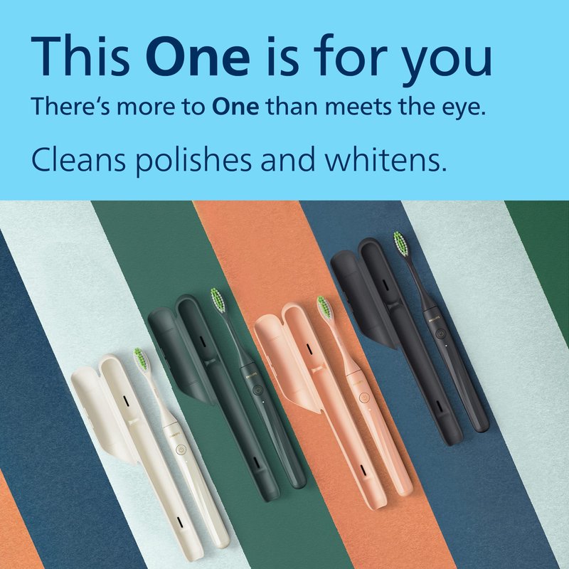 Philips Sonicare One by Sonicare Rechargeable Toothbrush, Snow, HY1200/27