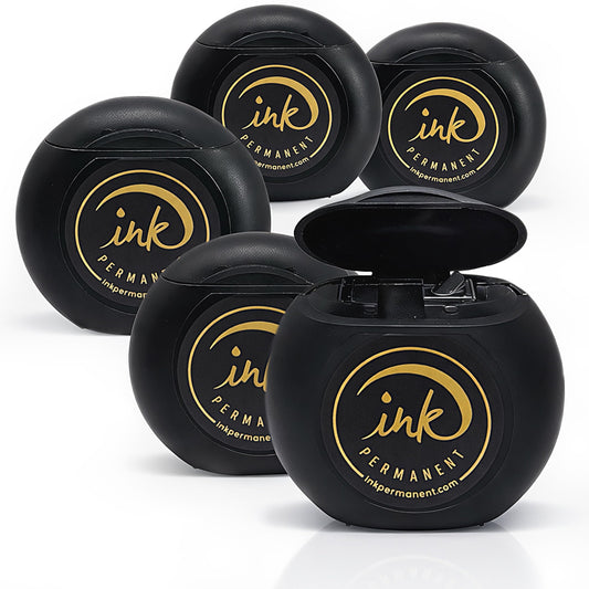 Ink Permanent Black Brow Mapping String, 5-Pack, 328 Ft Pre-Inked Thread