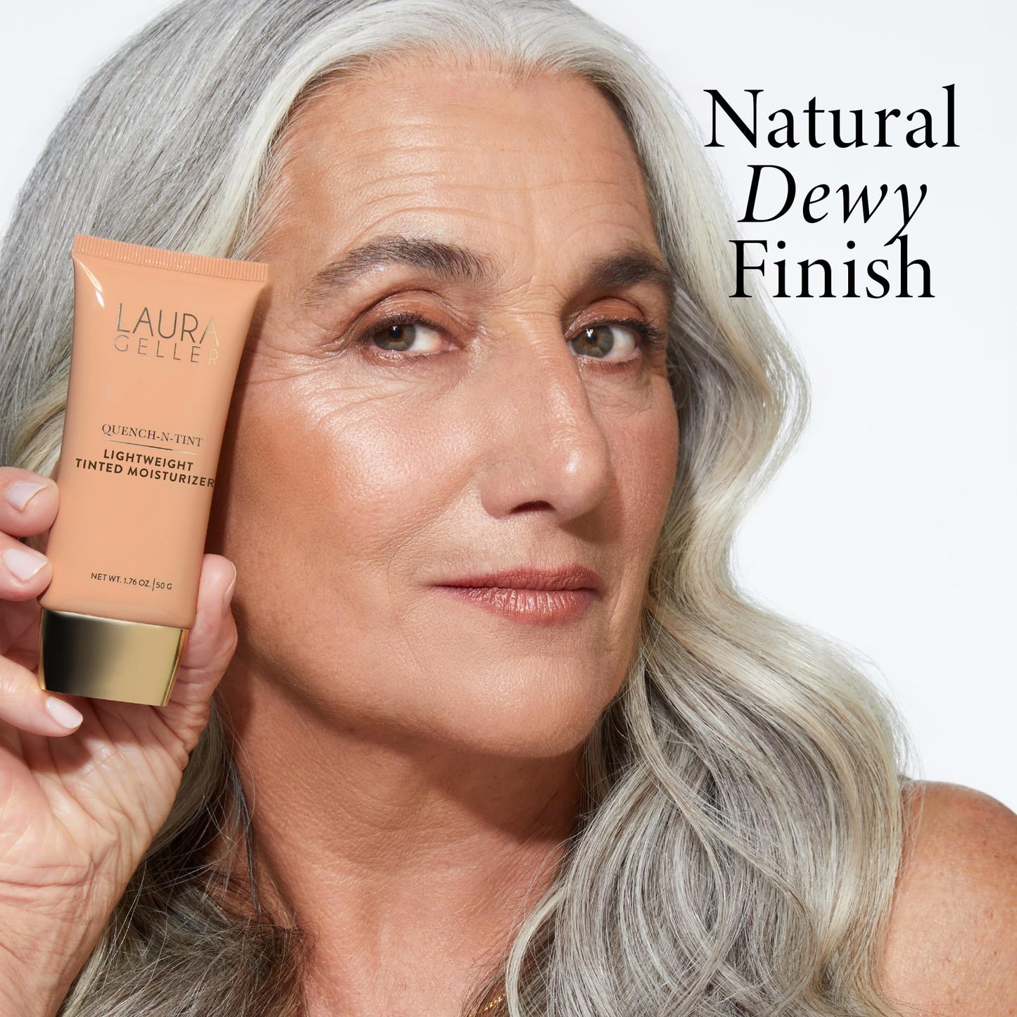 LAURA GELLER NEW YORK Quench-n-Tint Hydrating Foundation - Medium - Sheer to Light Buildable Coverage - Natural Glow Finish - Lightweight Formula with Hyaluronic Acid (Pack of 2)