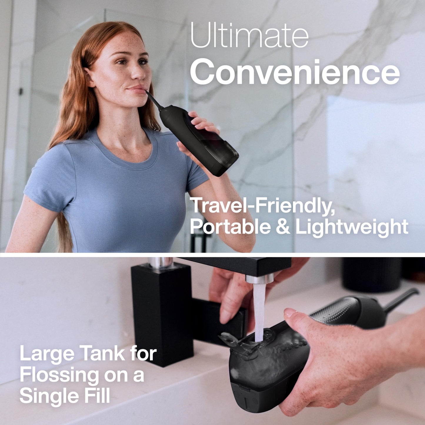 Aquasonic Icon Toothbrush & Water Flosser Bundle (Onyx)