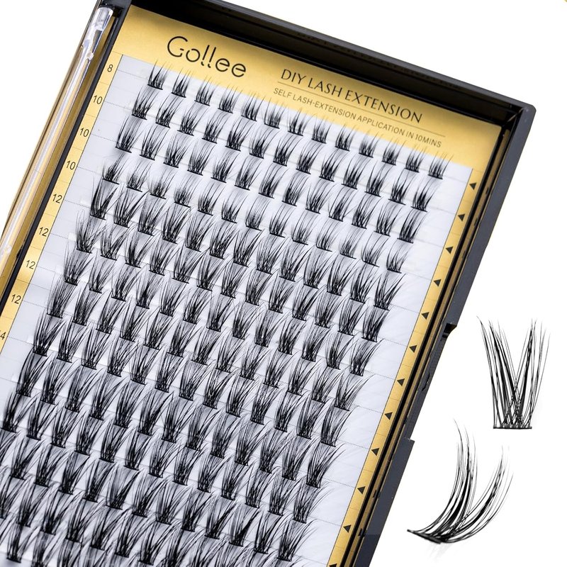 Lash Clusters - 168 Pcs D Curl Individual Eyelashes | Soft Wispy DIY Extensions 8-16mm