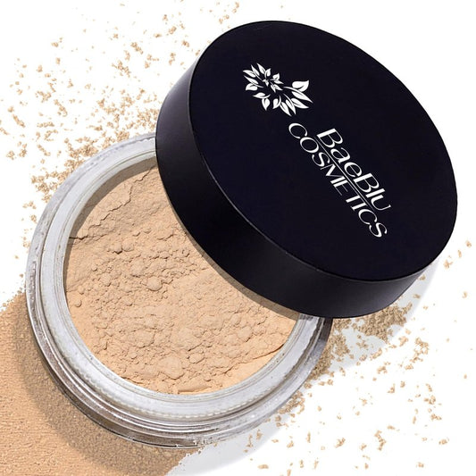 BaeBlu InstaFame Loose Powder Foundation, Dream - Full Coverage Matte Natural Mineral foundation for Sensitive & Acne-Prone Skin - Non-Nano Zinc, Titanium Dioxide Mineral Pigment, No Fillers/Binders