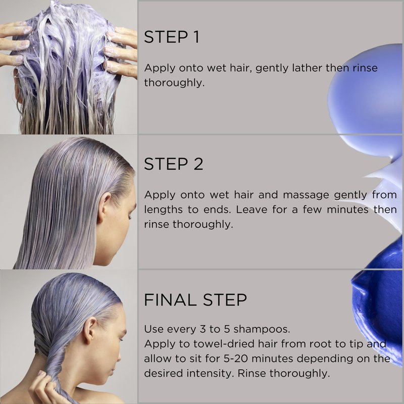 Christophe Robin Shade Variation Baby Blonde Toning Purple Shampoo with Florentina Iris, Neutralizes Brassy, Yellow Tones for Blonde, Bleached, Silver, Highlighted Hair 250ml