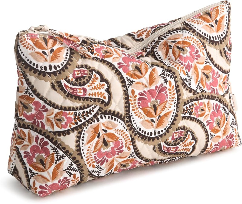 Vera Bradley Large Cotton Pouch - Stylish Travel Organizer for Women