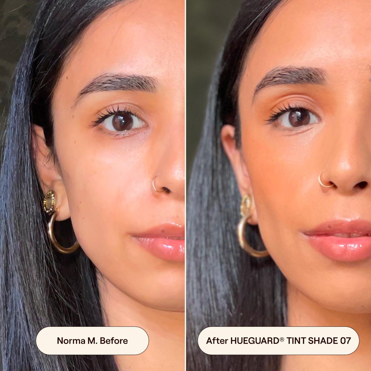 Live Tinted Hueguard Tinted Sunscreen SPF 50 - Mineral Sunscreen for Face, Skin Tint with Buildable Coverage, Dewy Glow Finish, Hydrating, Vegan, Fragrance-Free, Water & Sweat Resistant, Shade 07