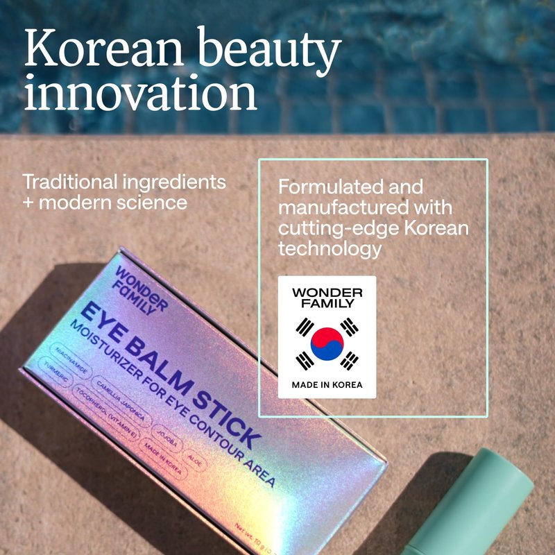 Korean Under Eye Balm Stick - Hydrating Eye Cream for Dark Circles and Puffiness, Wrinkles and Fine Lines - Moisturizing Korean Skin Care with Niacinamide, Vitamin E (Korean Under Eye Balm Stick)