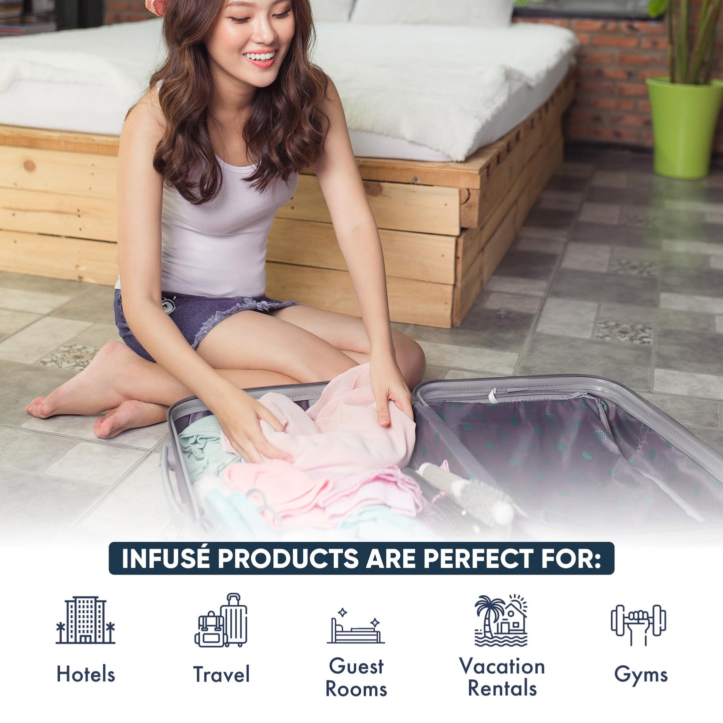 Infuse Lavender Mint Hotel | 1 Gallon | For Hospitality & Vacation Rentals to Refill Dispensers | (Single Gallon)