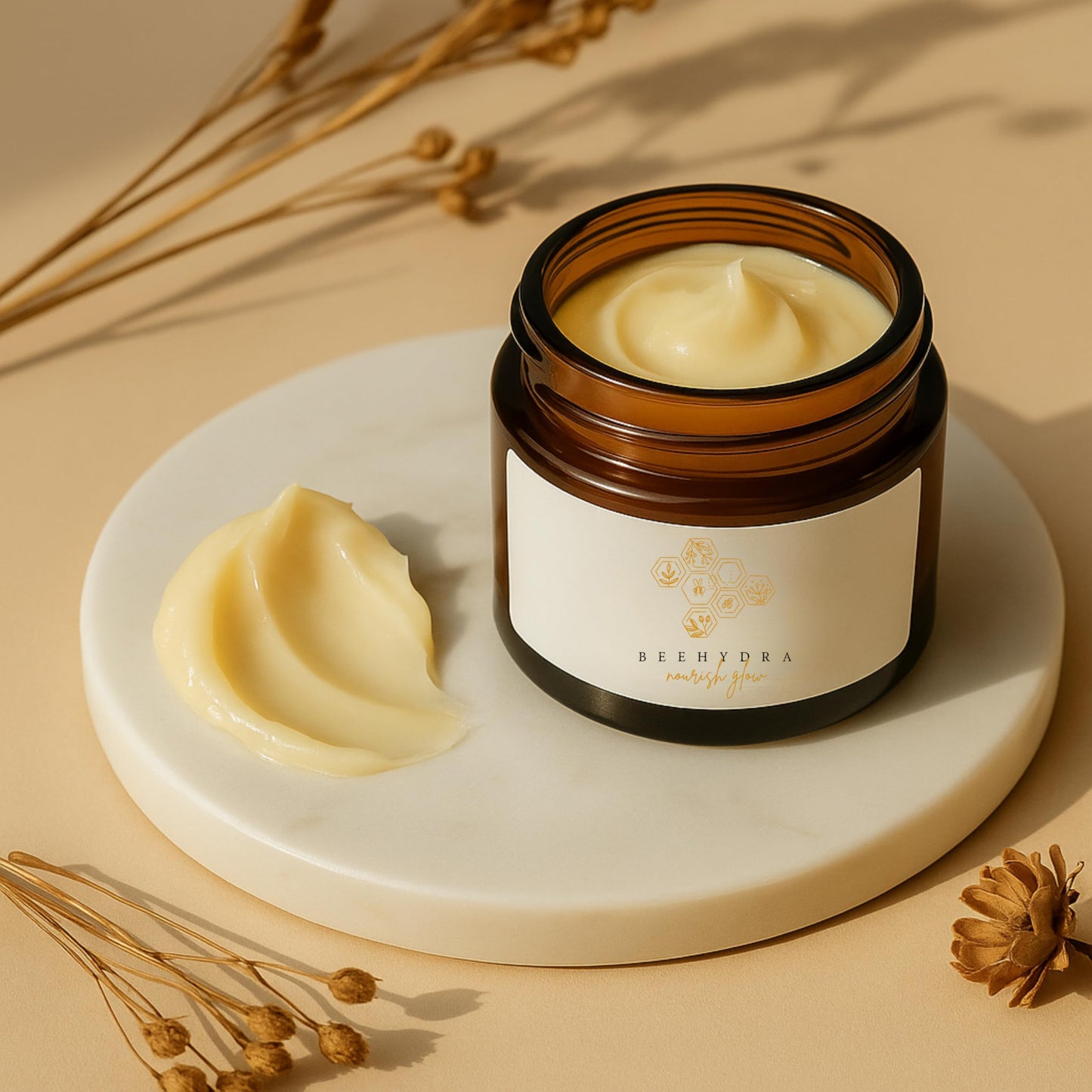 Beehydra Grass-Fed Beef Tallow Balm & Gua Sha Set – Nourishing Tallow Moisturizer for Face, Body & Hands – Natural Skincare