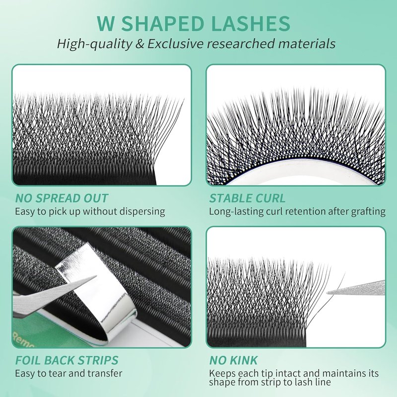 4D Eyelash Extensions - Russian Volume Premade Fans | Natural Soft Matte, 8-15mm Lengths