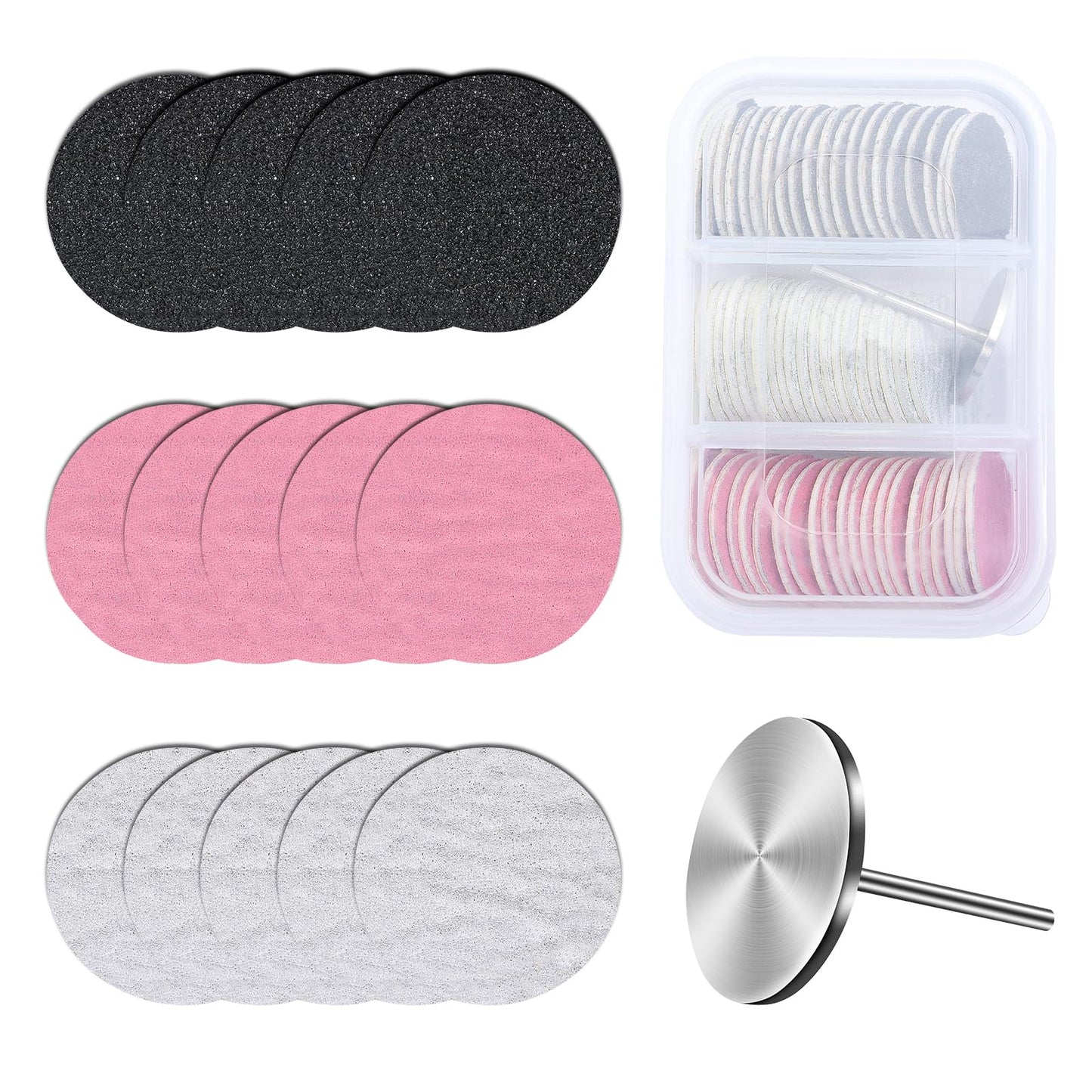 MelodySusie Portable Electric Nail Drill with 60 Pcs Replacement Sandpaper Discs