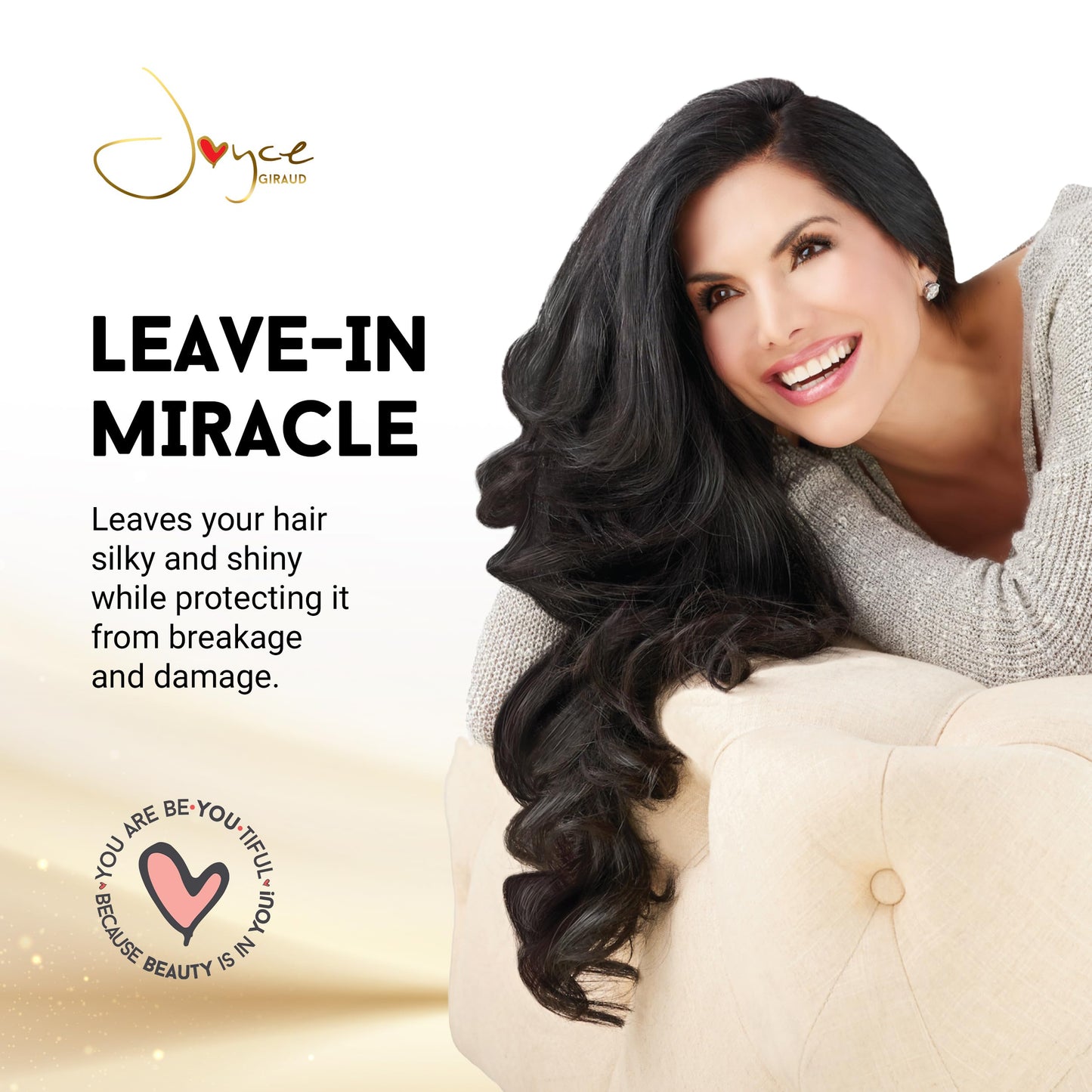 Joyce Giraud Leave-In Miracle Treatment with Pure4 Oils, 6 Oz, Protects from Breakage, Tames Frizz, Adds Shine, Weightless Formula