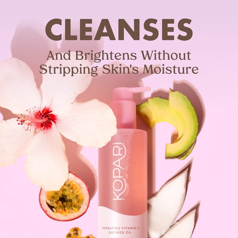 Kopari Sudsy Shower Oil - Skin Cleansing, Moisture Locking, Skin Hydrating Shower Oil (8.4oz)