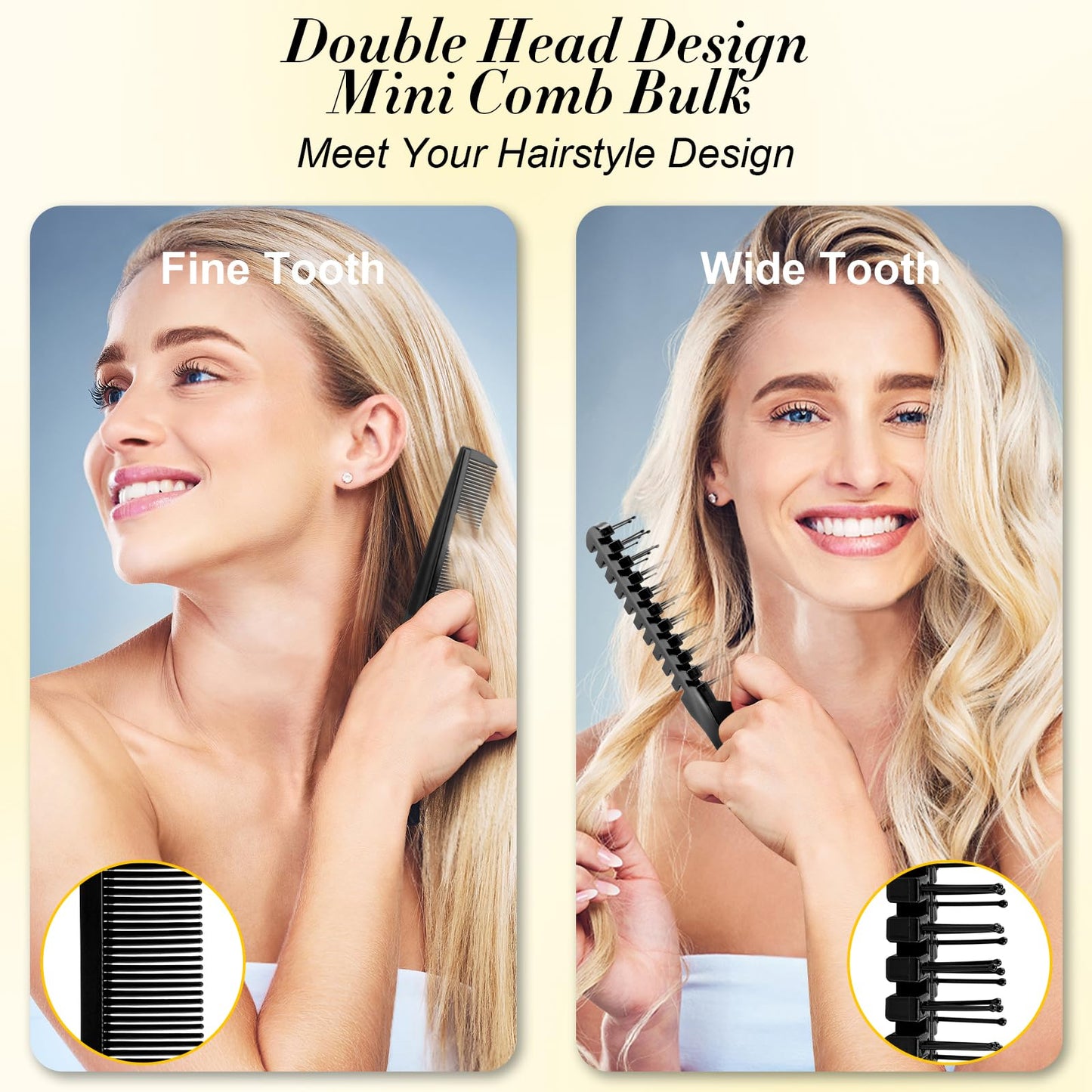 Travel Folding Comb, Compact Foldable Hair Brush Travel Pocket Mini Hair Comb & Makeup Comb in Bulk Individually Wrapped for Women Men Girls Homeless Hotel Shelter Nursing Home Charity Church