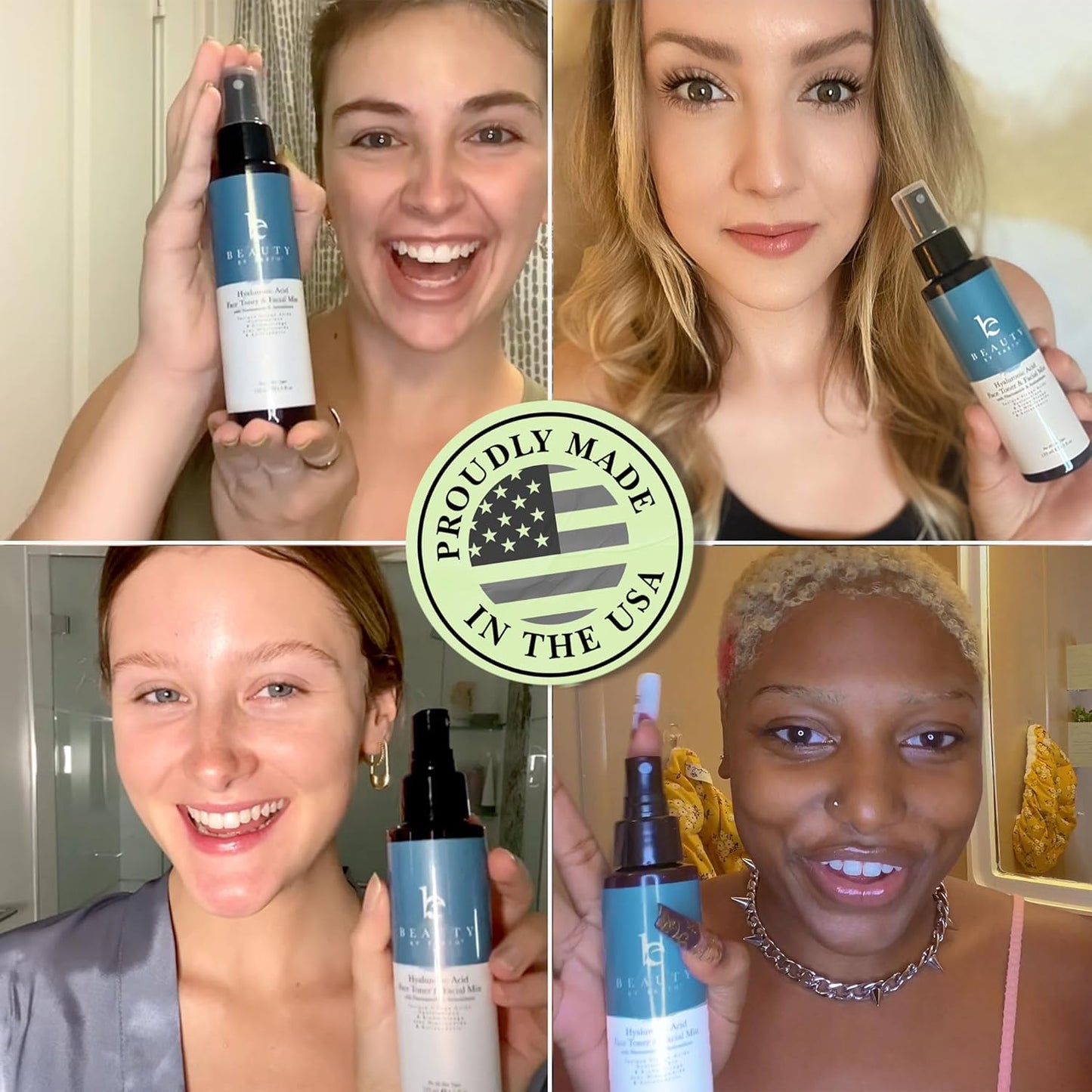Hyaluronic Acid Toner for Face - Hydrating Natural & Organic Formula | Fragrance-Free, Niacinamide Infused for Dry Sensitive Skin