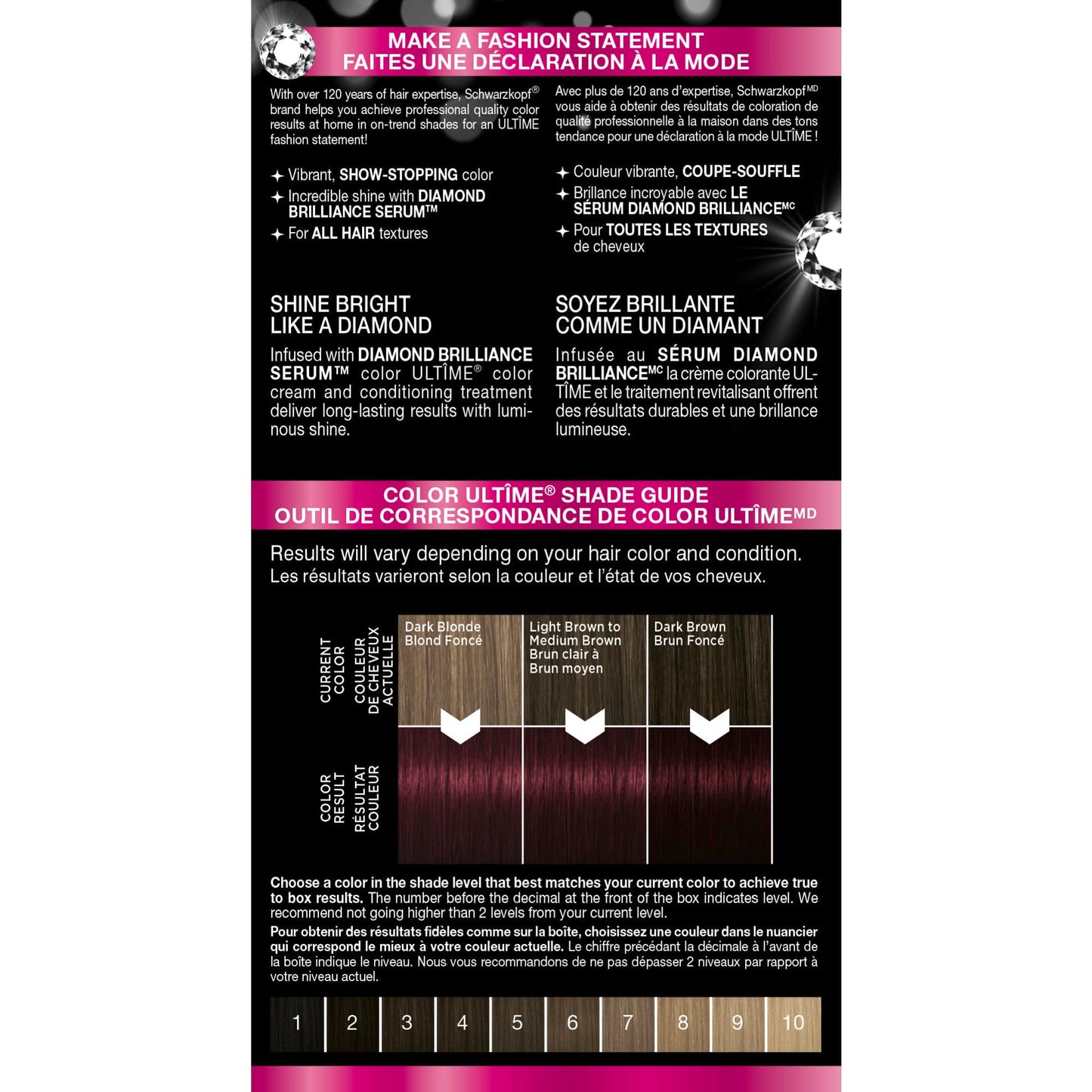 Schwarzkopf Color Ultime 5.89 Radiant Plum Hair Dye, Permanent Intense Plum with Diamond Brilliance, Fade-Resistant, Covers Grays, All Hair Textures