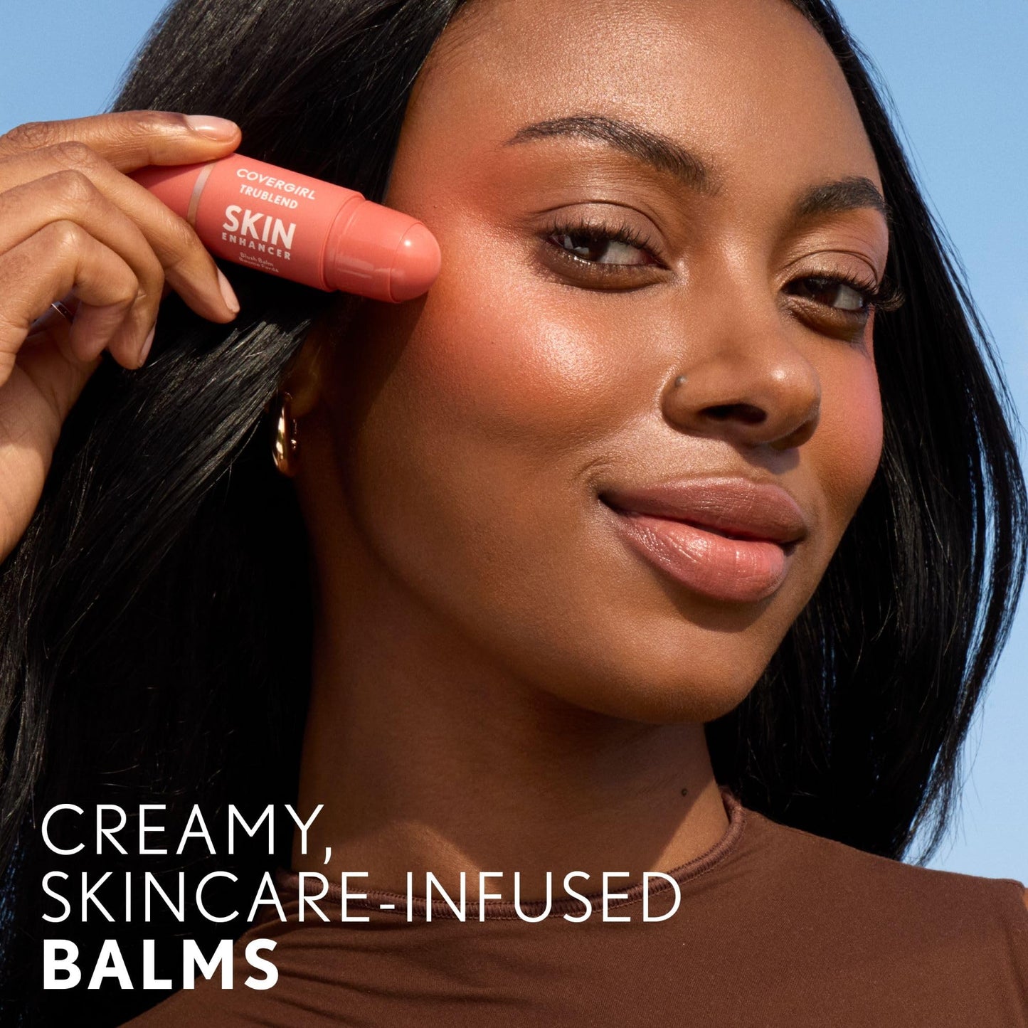 CoverGirl Trublend Skin Enhancer Highlighter Balm Stick, 310 Moonlight, Vegan Formula, Easy to Use, Glides on Effortlessly, Non-Greasy, Doesn't Crease, 0.21oz