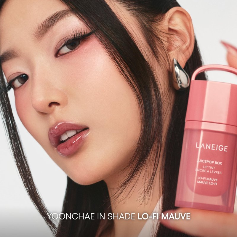 LANEIGE JuicePop Box Korean Lip Tint: Long-Lasting Hydrating Lightweight Tint, Buildable Juicy Color & Nourishing Shine, K-Beauty Lip Essential for Long-Lasting Comfort, Lo-Fi Mauve