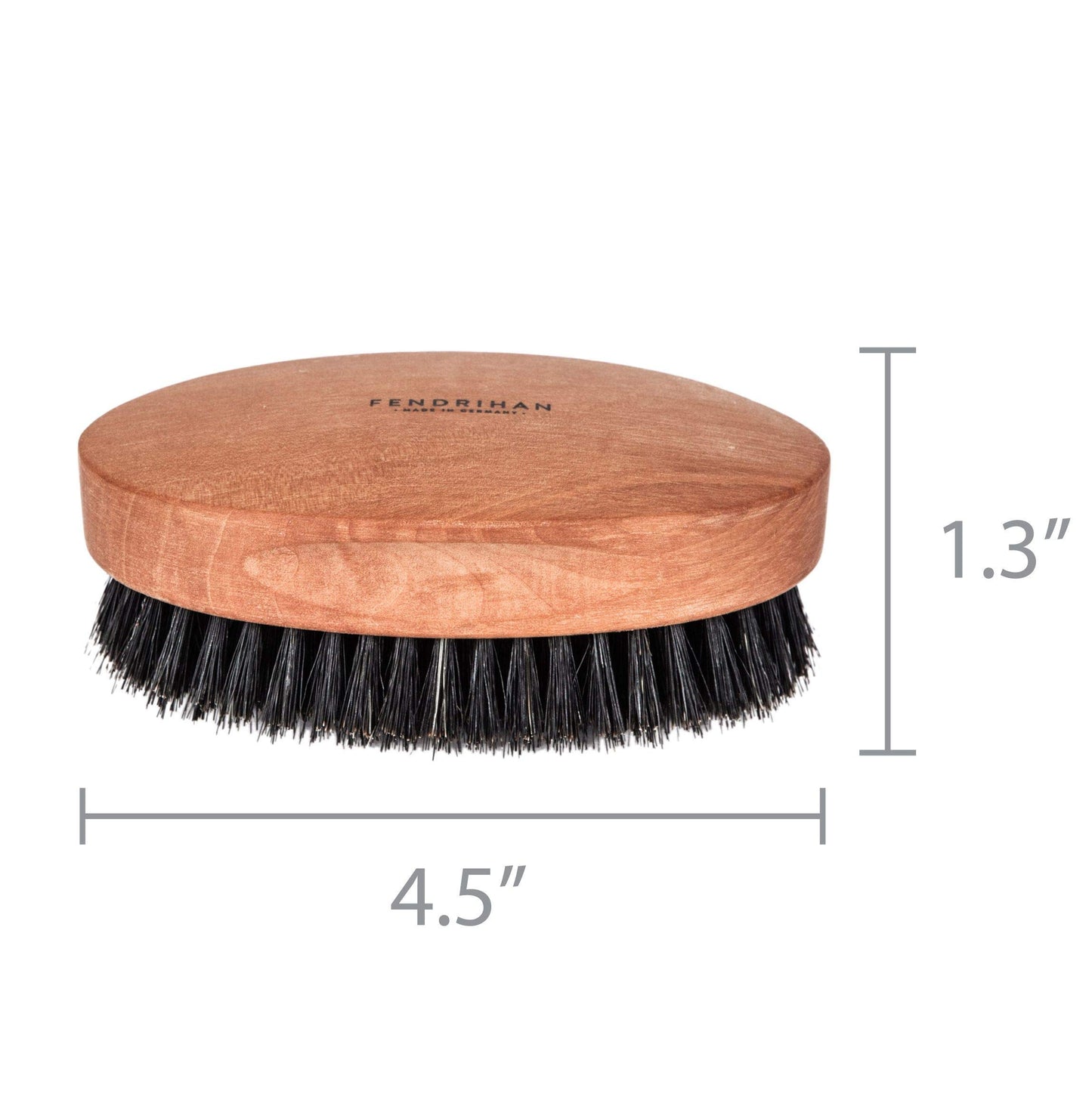 Fendrihan Genuine Boar Bristle and Pear Wood Military Hair Brush, Made in Germany VERY SOFT LIGHT BRISTLE