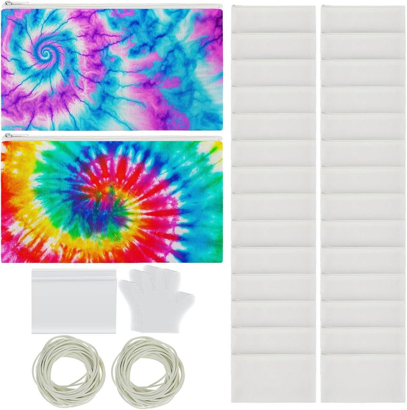 30 Pcs White Cotton Makeup Bags - Perfect for Tie Dye Projects | Multi-Purpose Cosmetic Bags (8.3 x 5.3 Inch)