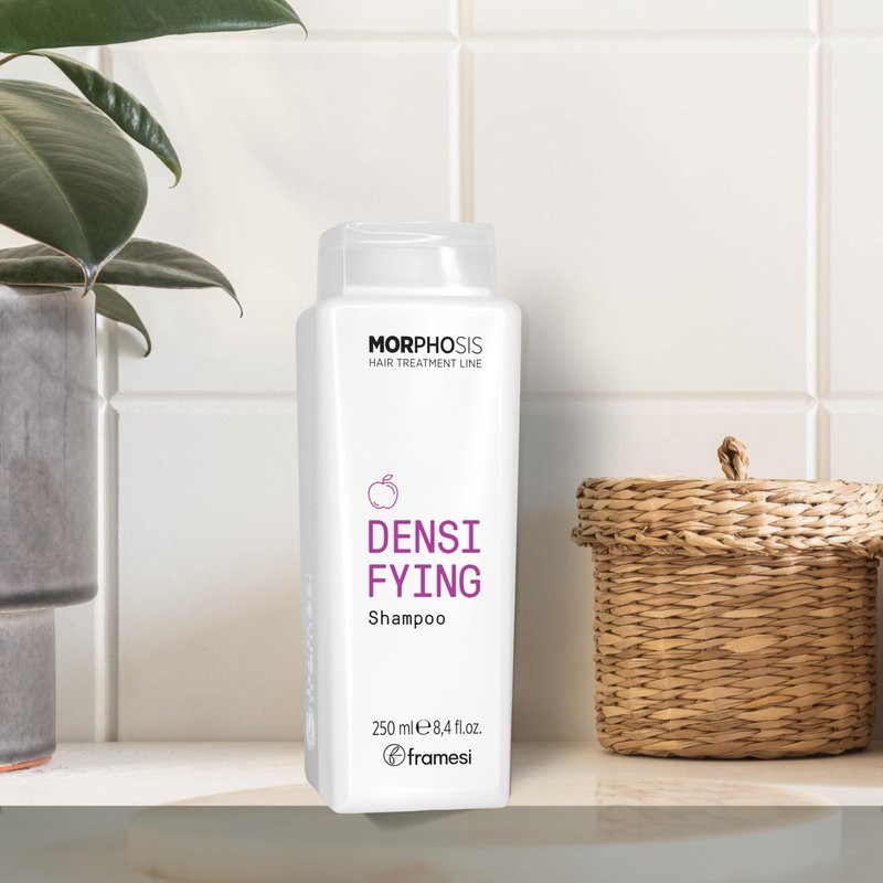 Framesi Morphosis Densifying Shampoo - Volumizing Shampoo for Thinning Hair - Sensitive Scalp Shampoo - Helps Improve Hair Resilience - Strengthening with Tri-C-Peptides - Sulfate Free (8.4 Fl Oz)