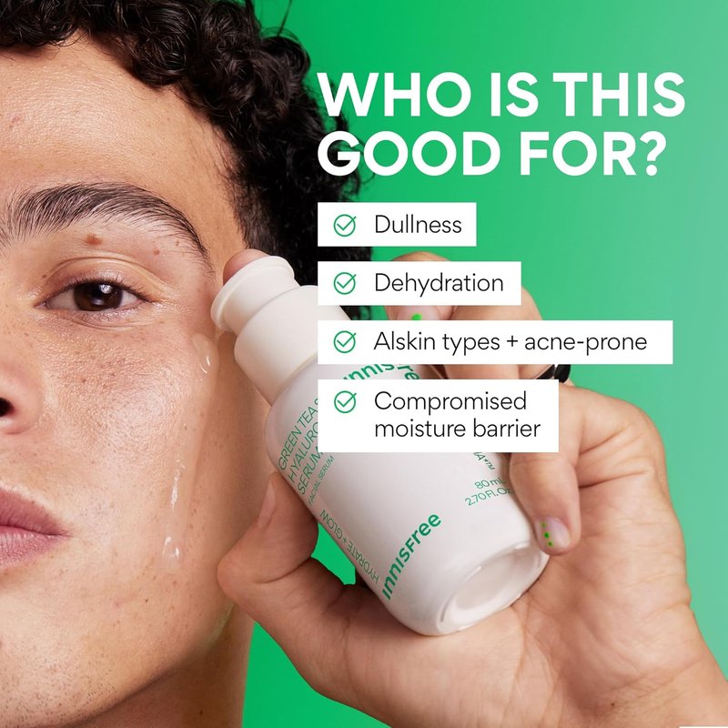 Innisfree Green Tea Seed Hydrating Serum - Hyaluronic Acid & Niacinamide for Glowing Skin | Refill & Sets Available