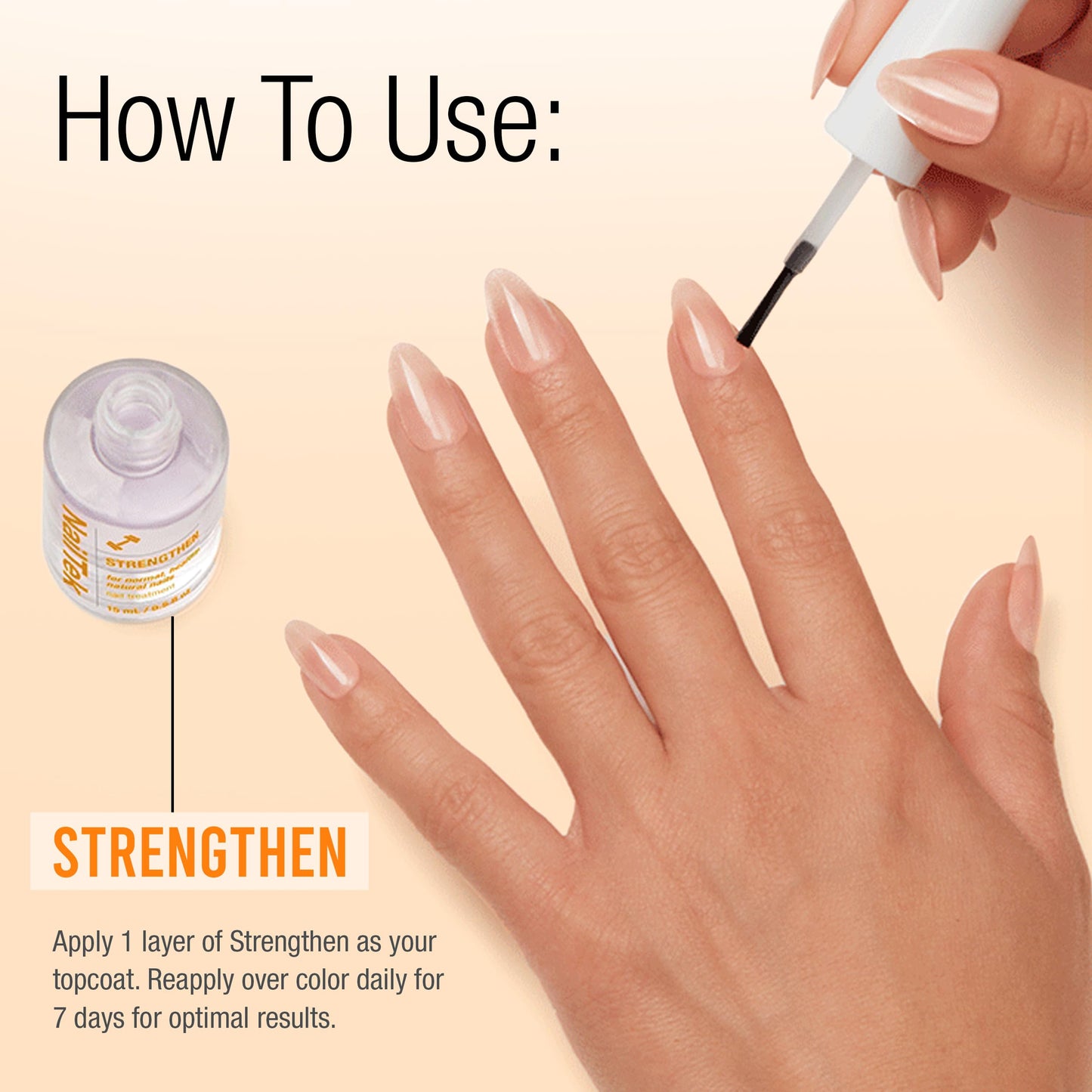 Nail Tek Quicken, Fast Drying Top Coat for All Nail Types, 0.5 oz, Value 4-Pack