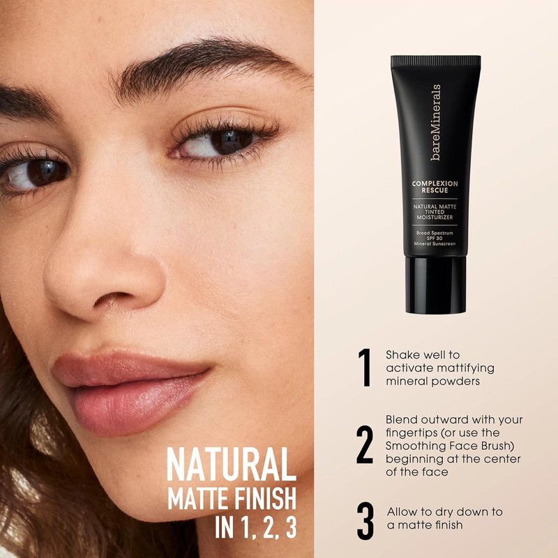 bareMinerals Complexion Rescue Tinted Moisturizer - Oil-Free Mineral SPF 30 Hydrating Cream | Lightweight Formula