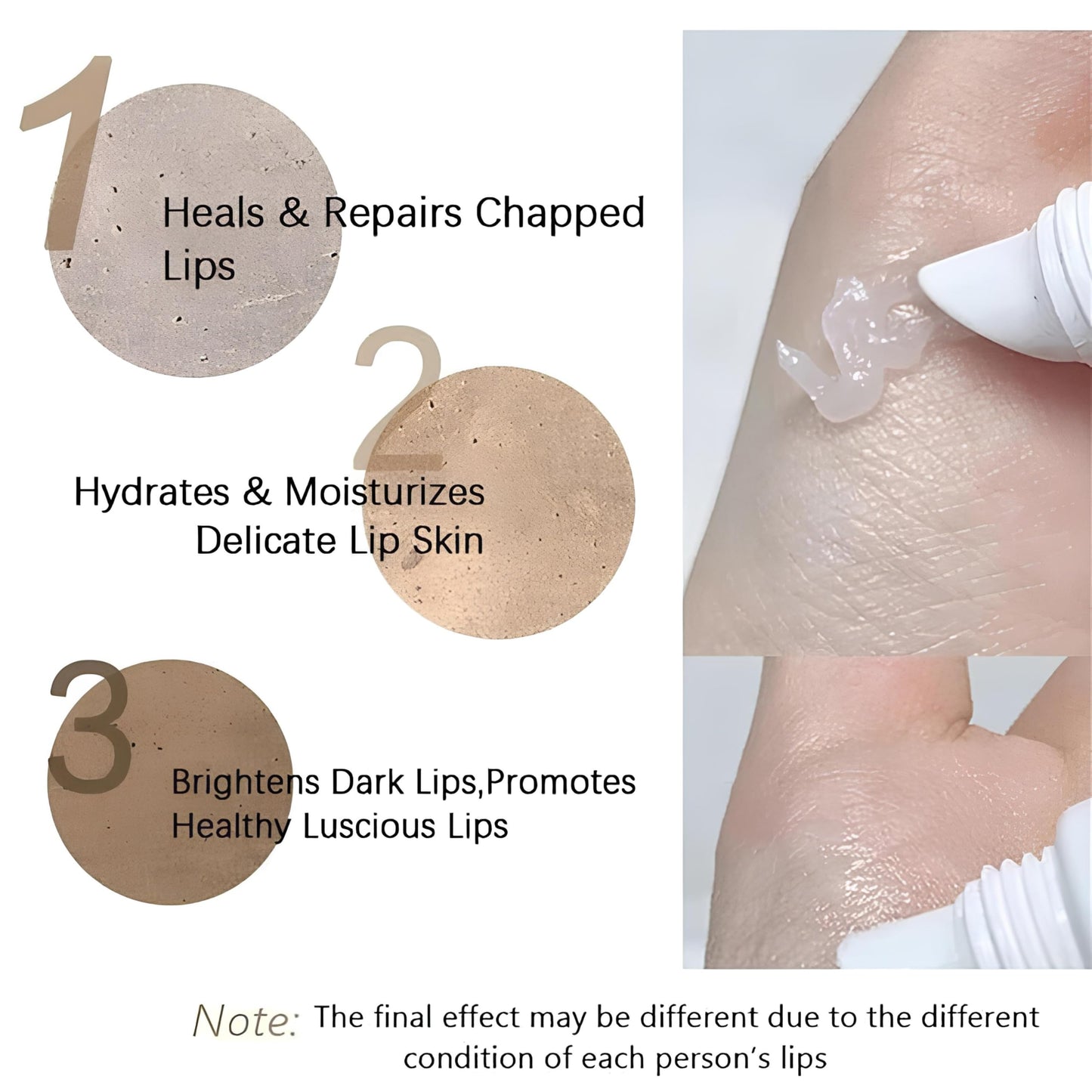 Jinshane Lip Serum by Vitamin Extract, Lip Lightening for Dark Lips, Lip Balm Dark Lip Treatment for for Smokers and Non-smokers, Lip Brightener for Dark Lips Fade Cream, 2Paack