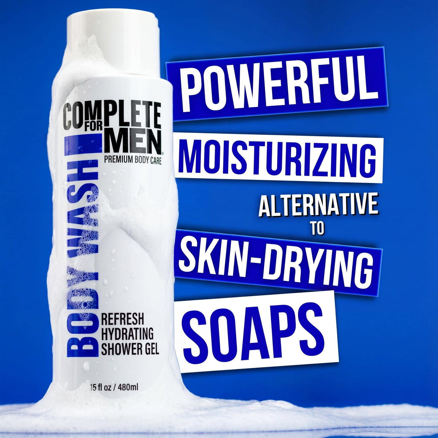 COMPLETE FOR MEN - Men's Body Wash & Lotion Bundle: Cleanse Dirt and Odors, Hydrate Skin for All-Day Moisturization, Sulfate-Free, Paraben-Free Skincare for Men, Men's Shower Gel & Moisturizing Lotion