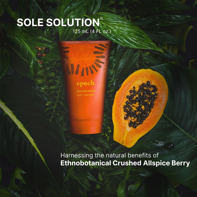 Nu Skin Epoch Sole Solution Foot Treatment | Intensive Moisturizing Cream for Dry Feet, Rough Skin & Heels | Softens Calluses With Natural Papain, Urea, Baobab & Allantoin | 4 oz | 1 Pack