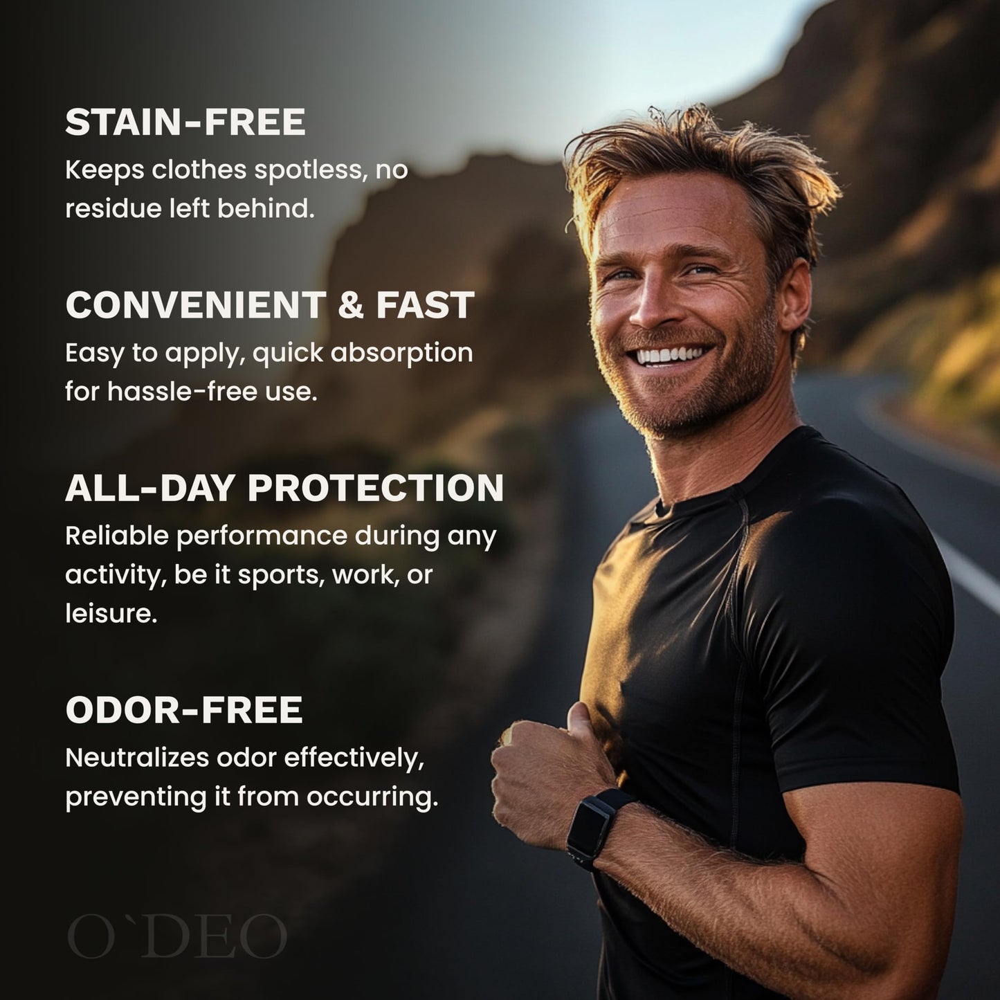 ODEO Aluminum Free Deodorant for Men All Natural Deodorant Spray Organic Deodorant 4 fl oz Unscented for Sensitive Skin
