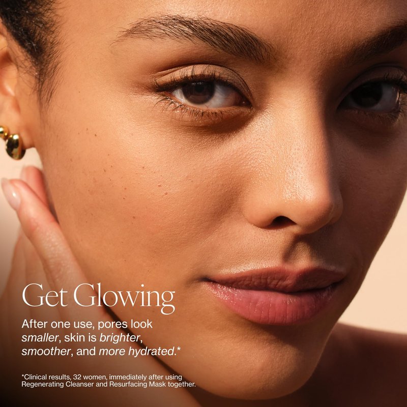 Tata Harper 5 Minute Facial Set, Best Sellers, Complete with Regenerating Cleanser & Resurfacing Mask, At Home Facial Set