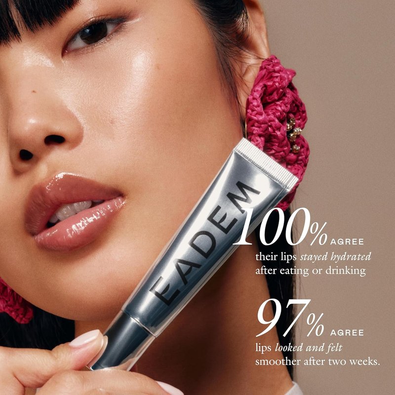 EADEM Le Chouchou Lip Softening Balm - Hydrating Lip Gloss & Plumper | 0.5 oz Bissap Glaze