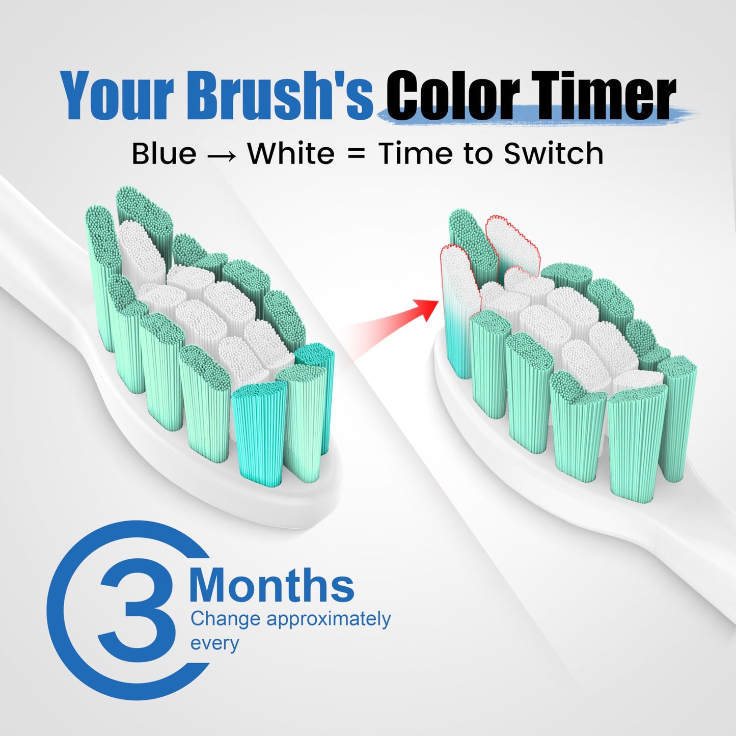 POSWEENR Replacement Toothbrush Heads Compatible with Philips Sonicare, Electric Toothbrush Replacement Heads for Plaque Control 10 Pack White