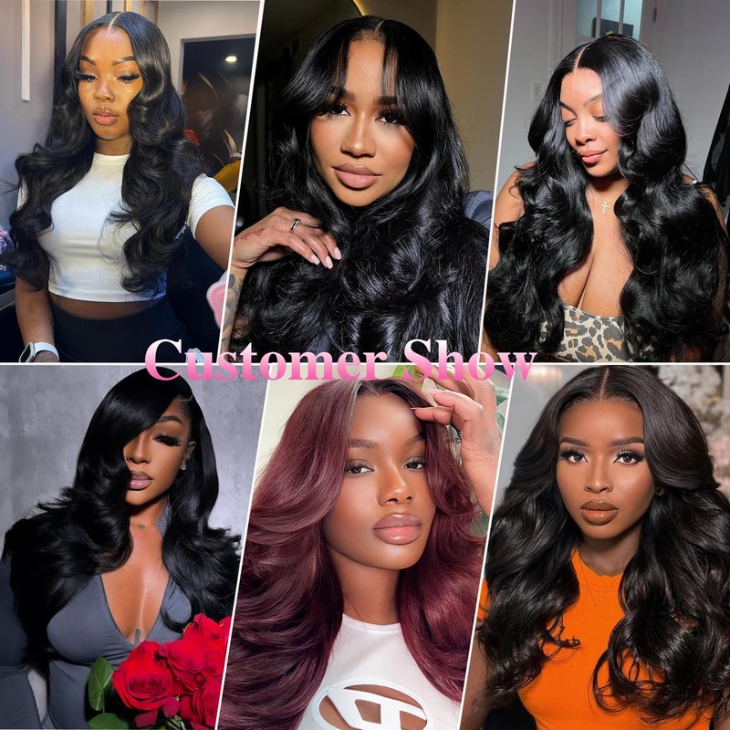 Body Wave Bundles Human Hair 12 14 16 Inch Human Hair Bundles 100% Unprocessed Brazilian Virgin Weave 3 Bundles Extensions Natural Black