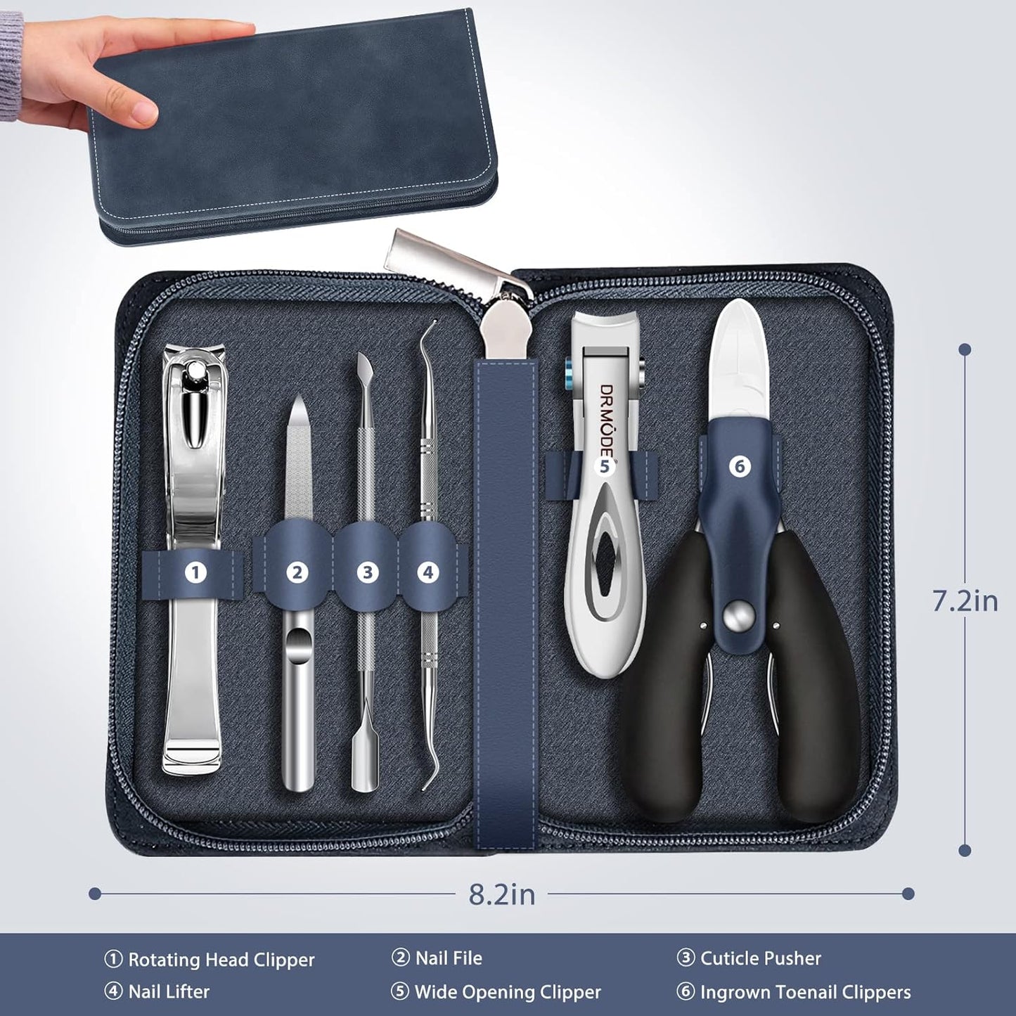 Large Toenail Clippers for Seniors - Podiatrist-Approved Slanted Design for Thick Ingrown Nails | Wide Opening for Easy Use
