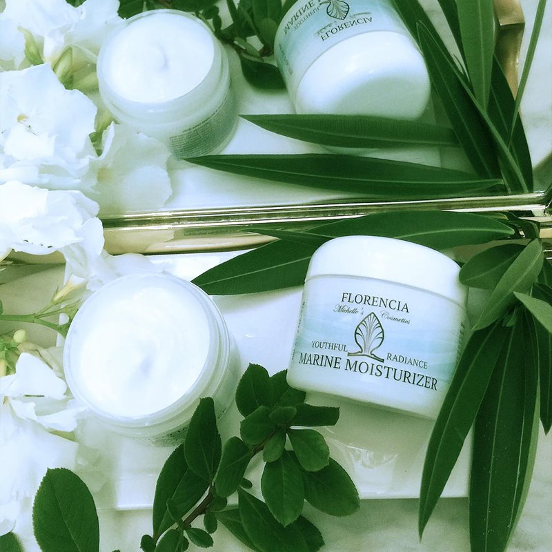Florencia Marine Moisturizer - Youthful Radiance Face & Neck Cream - Hydrating, Nourishing, Wrinkle, Rejuvenating Cream with Marine Algae Extracts and Hyaluronic Acid for Men & Women, 2 oz