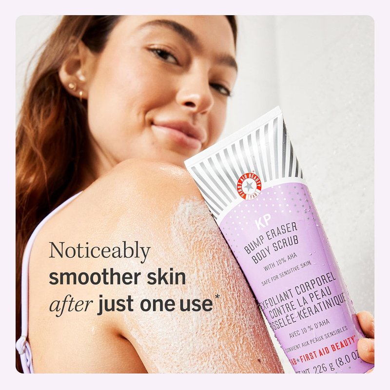 Jumbo Body KP Bump Eraser Duo - Exfoliating Scrub & Ingrown Hair Pads with 10% BHA/AHA | 10 oz Scrub, 60 Pads