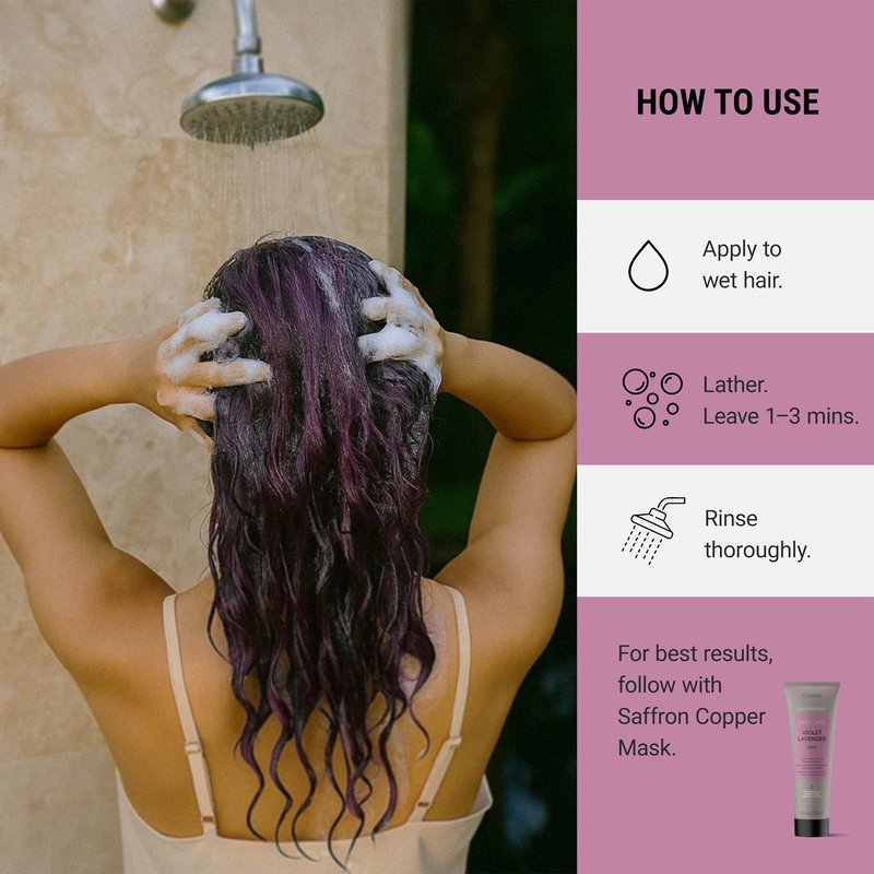 LAKMÉ Teknia Violet Lavender Color Refresh Shampoo, Color Depositing Shampoo for Purple Hair, 10.2 Fl Oz