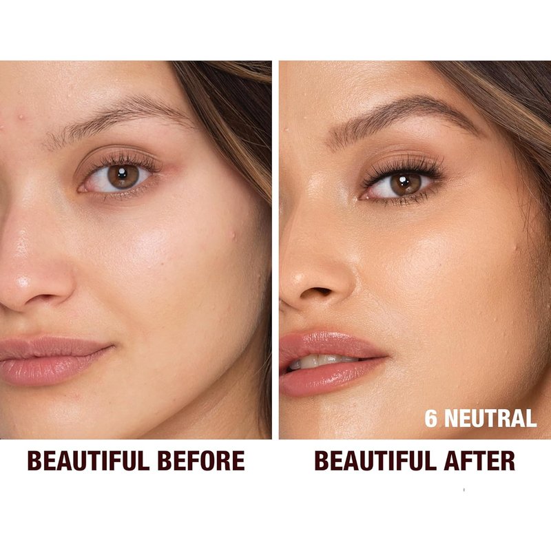 Charlotte Tilbury Beautiful Skin Foundation - Medium Coverage Hydrating Liquid Makeup for Instant Glow & Plumping Hydration | 30ml