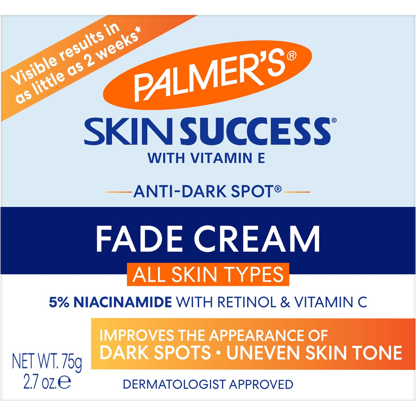 Palmer's Skin Success Anti-Dark Spot Fade Cream with Vitamin E and Niacinamide, for All Skin Types 2.7 Ounce