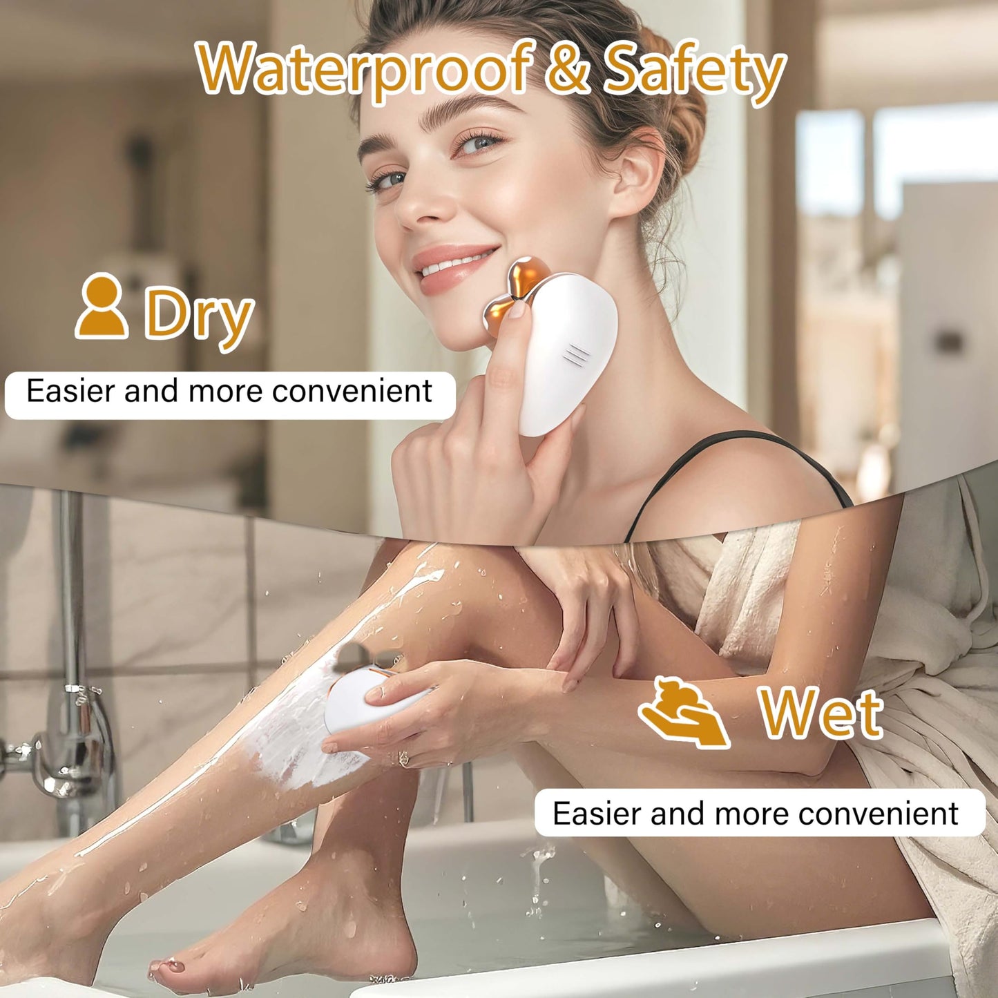 Electric Razor for Women, Rechargeable Wet Dry Waterproof Shaver with 5-Blade Head & LED Display - Cordless Hair Removal for Legs and Body 1