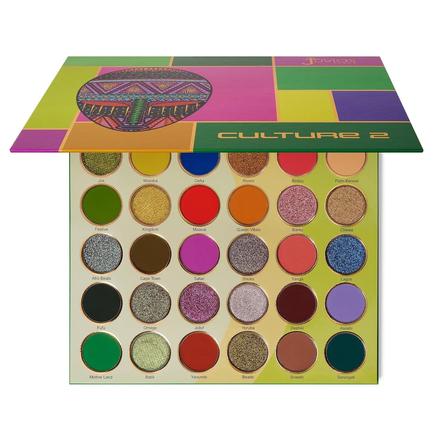 Juvia's Place Culture 2 - 30 Color Eye Shadow Palette | Long-Lasting High Pigment Matte & Shimmer Shades