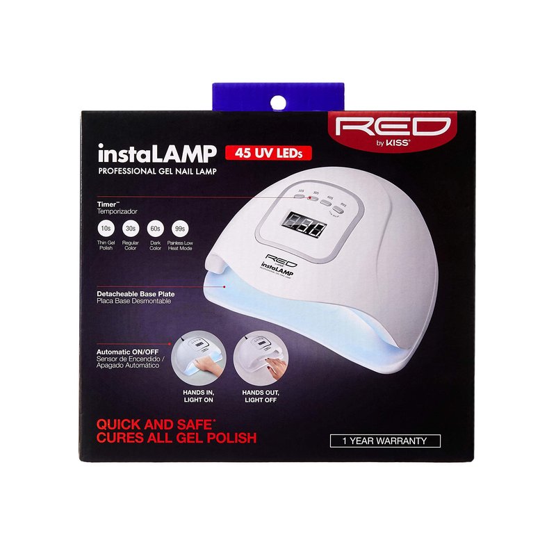 Red by Kiss instaLAMP Professional Gel Nail Lamp 45 UV LEDs with 4 Timers