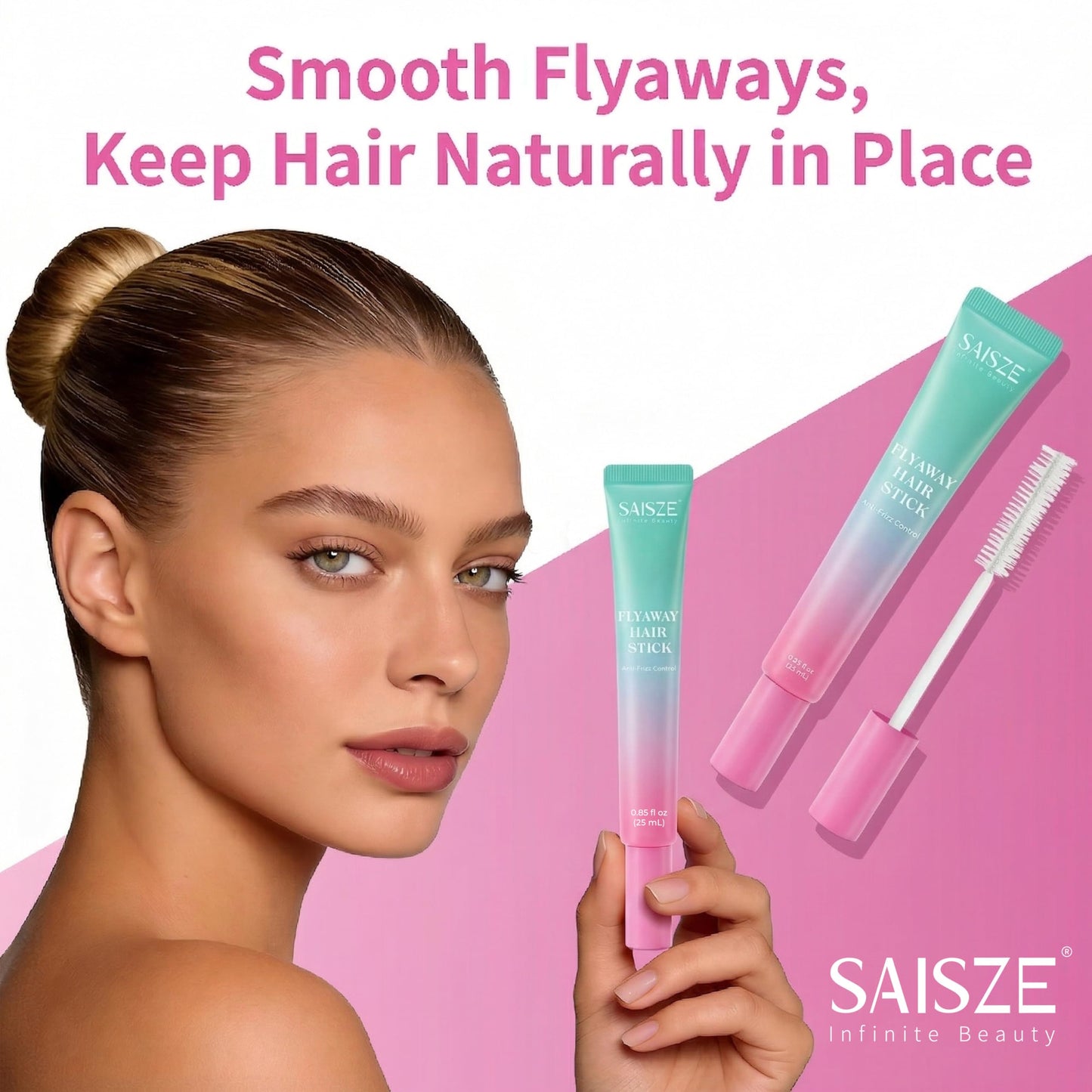SAISZE Fly Away Stick for Hair, Frizz Control Styling Wand, 0.85 Oz