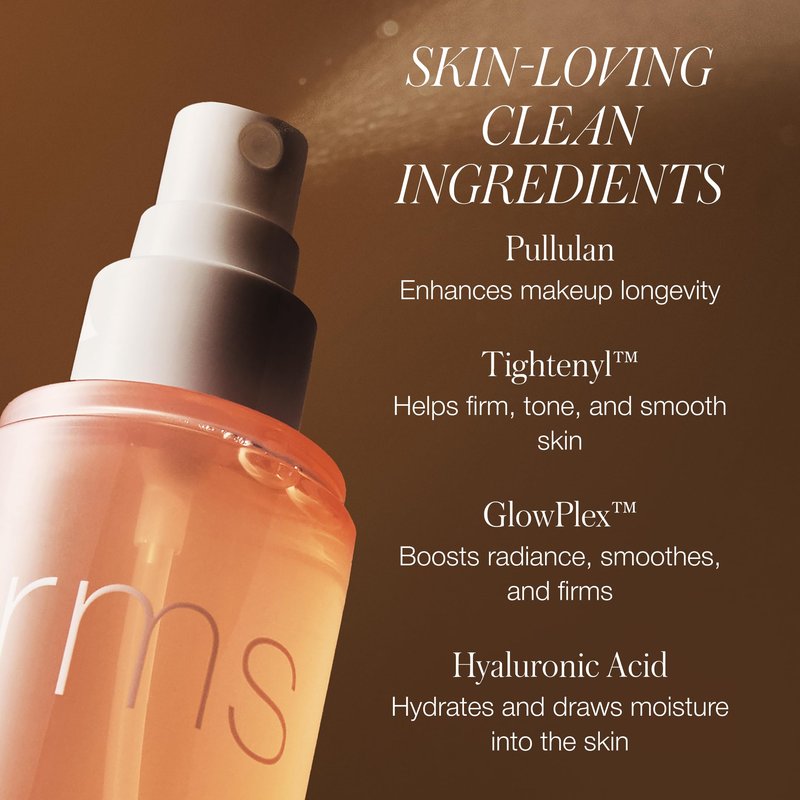 RMS Beauty Radiance Lock Setting Mist Hydrating Makeup Setting Spray Dewy Finish Long-Lasting Makeup Fixer Skin Soothing Botanicals Refreshing Face Mist 2 fl oz