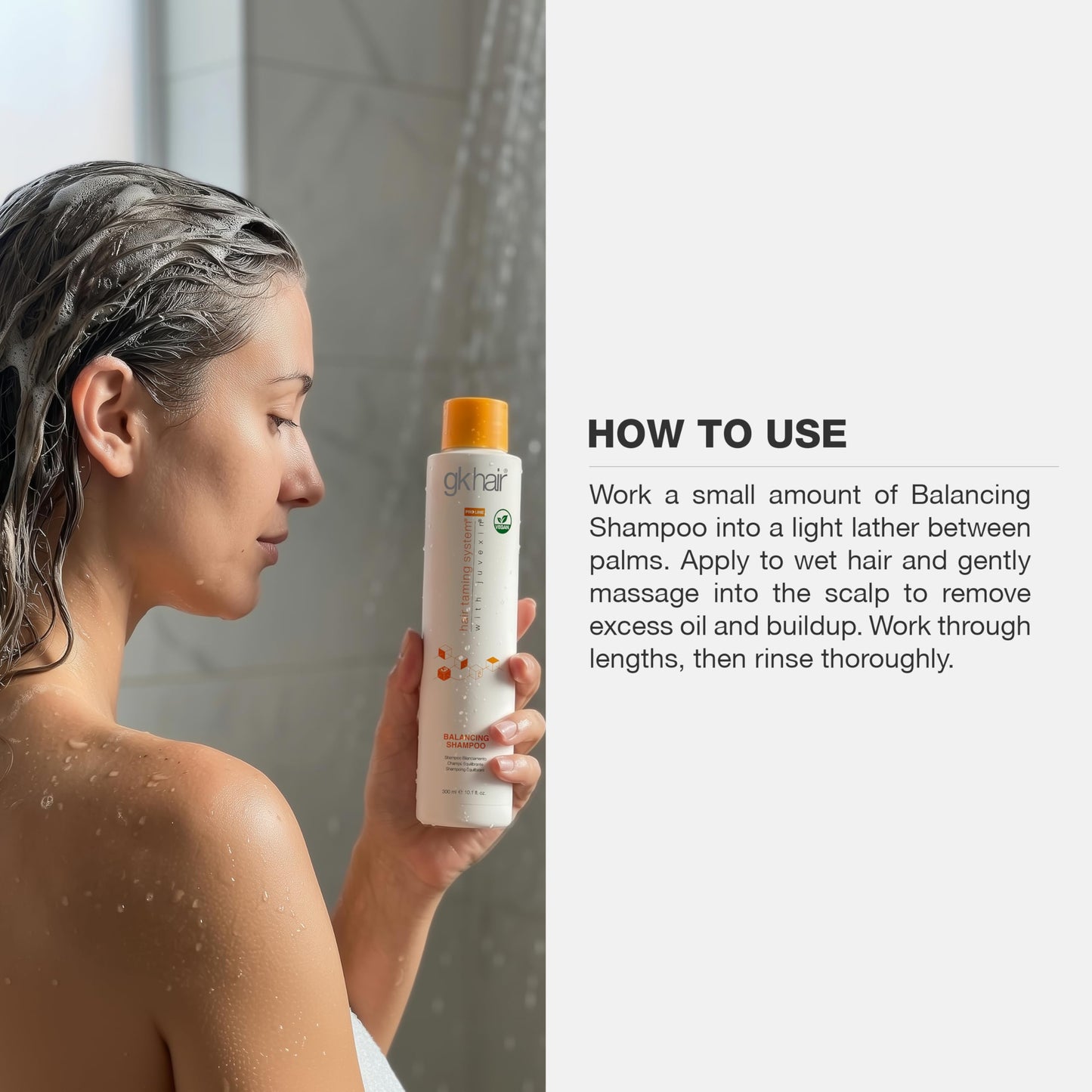 GK HAIR Balancing Shampoo Cleanses and Removes Buildup with Keratin Treatment For Oily Control Flaky Itchy Dry Scalp Thinning nourishing Hair Sulfate Free Women and Men – 10.1 Ounce